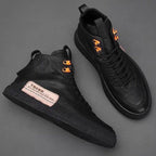 Mens Handmade Sneakers Leather Breathable Dress Shoes Luxury Shoes Casual Shoes Flat Footwear Classic Black White Men Fashion Walking Leather Mens Sneakers Stevvex