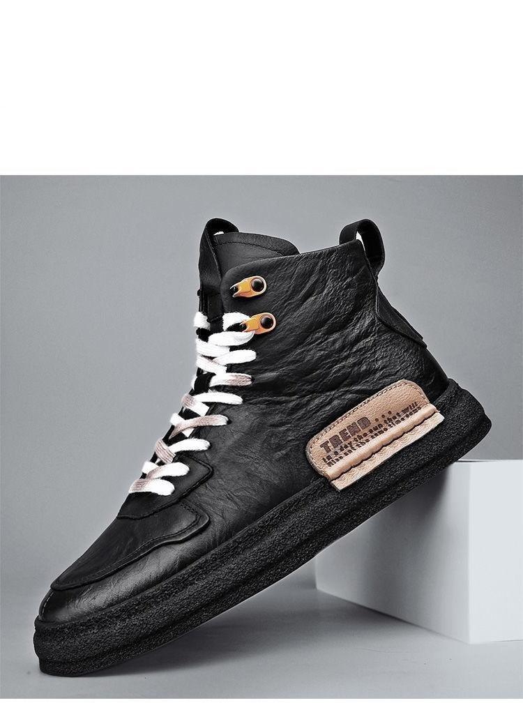 Mens Handmade Sneakers Leather Breathable Dress Shoes Luxury Shoes Casual Shoes Flat Footwear Classic Black White Men Fashion Walking Leather Mens Sneakers Stevvex