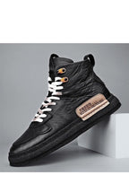 Mens Handmade Sneakers Leather Breathable Dress Shoes Luxury Shoes Casual Shoes Flat Footwear Classic Black White Men Fashion Walking Leather Mens Sneakers Stevvex