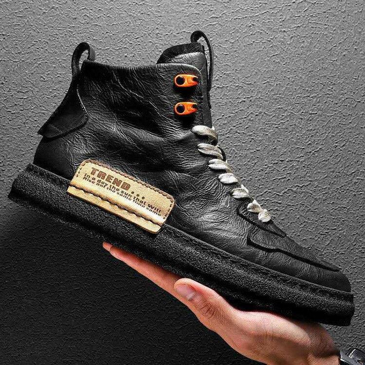 Mens Handmade Sneakers Leather Breathable Dress Shoes Luxury Shoes Casual Shoes Flat Footwear Classic Black White Men Fashion Walking Leather Mens Sneakers Stevvex
