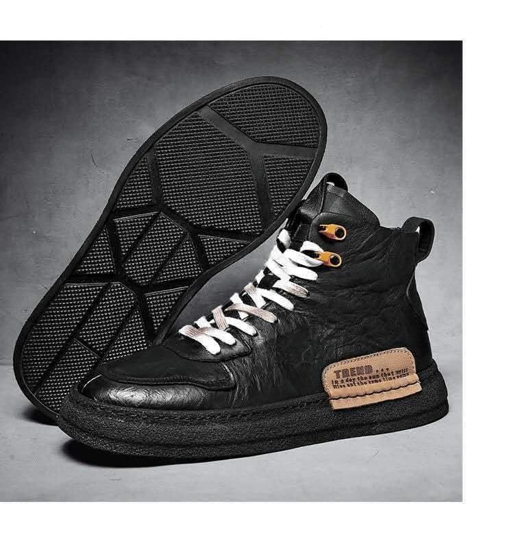 Mens Handmade Sneakers Leather Breathable Dress Shoes Luxury Shoes Casual Shoes Flat Footwear Classic Black White Men Fashion Walking Leather Mens Sneakers Stevvex