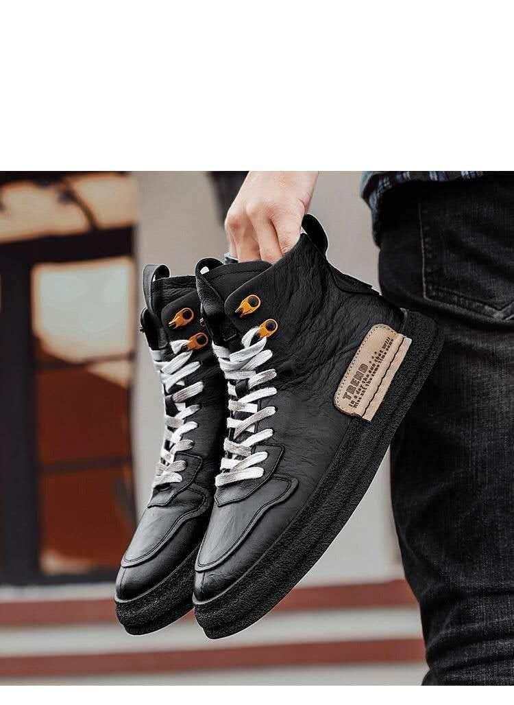 Mens Handmade Sneakers Leather Breathable Dress Shoes Luxury Shoes Casual Shoes Flat Footwear Classic Black White Men Fashion Walking Leather Mens Sneakers Stevvex