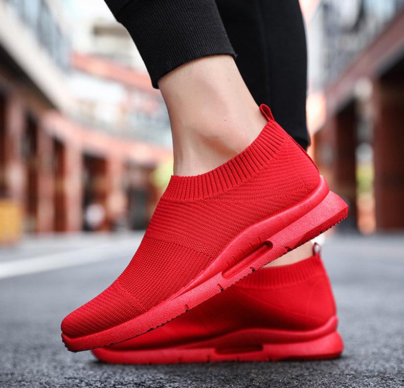 Mens Light Running Shoes Jogging Breathable Sneakers Slip Casual Couple Shoes Outdoor Walking Footwear Non-Slip Running Mesh Workout Casual Sports Shoes Stevvex