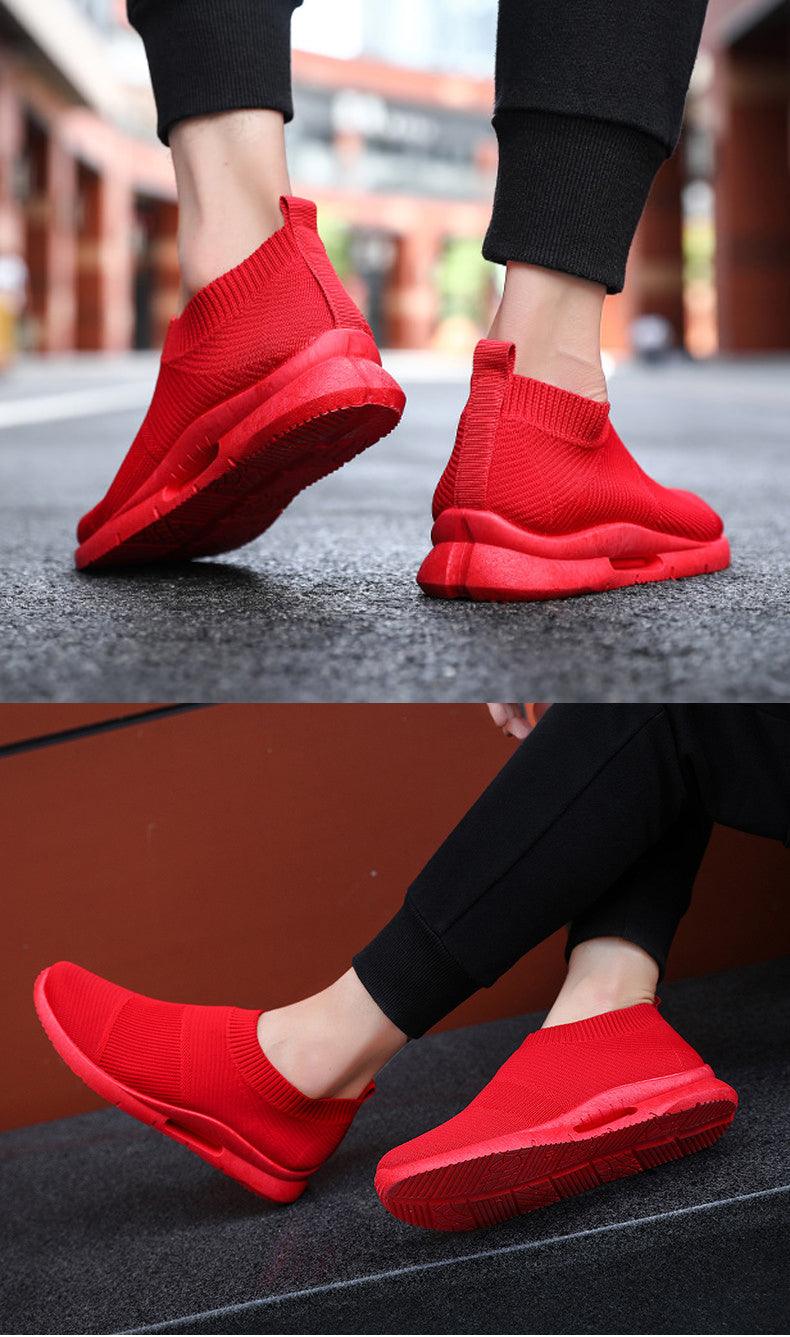 Mens Light Running Shoes Jogging Breathable Sneakers Slip Casual Couple Shoes Outdoor Walking Footwear Non-Slip Running Mesh Workout Casual Sports Shoes Stevvex