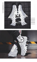 Mens Lightweight Breathable White Sneakers Casual Spring New Fashion Comfortable Walking  Slip-On Sneakers Breathable Fashion Athletic Gym Casual Tennis Sneakers Modern Design Shoes