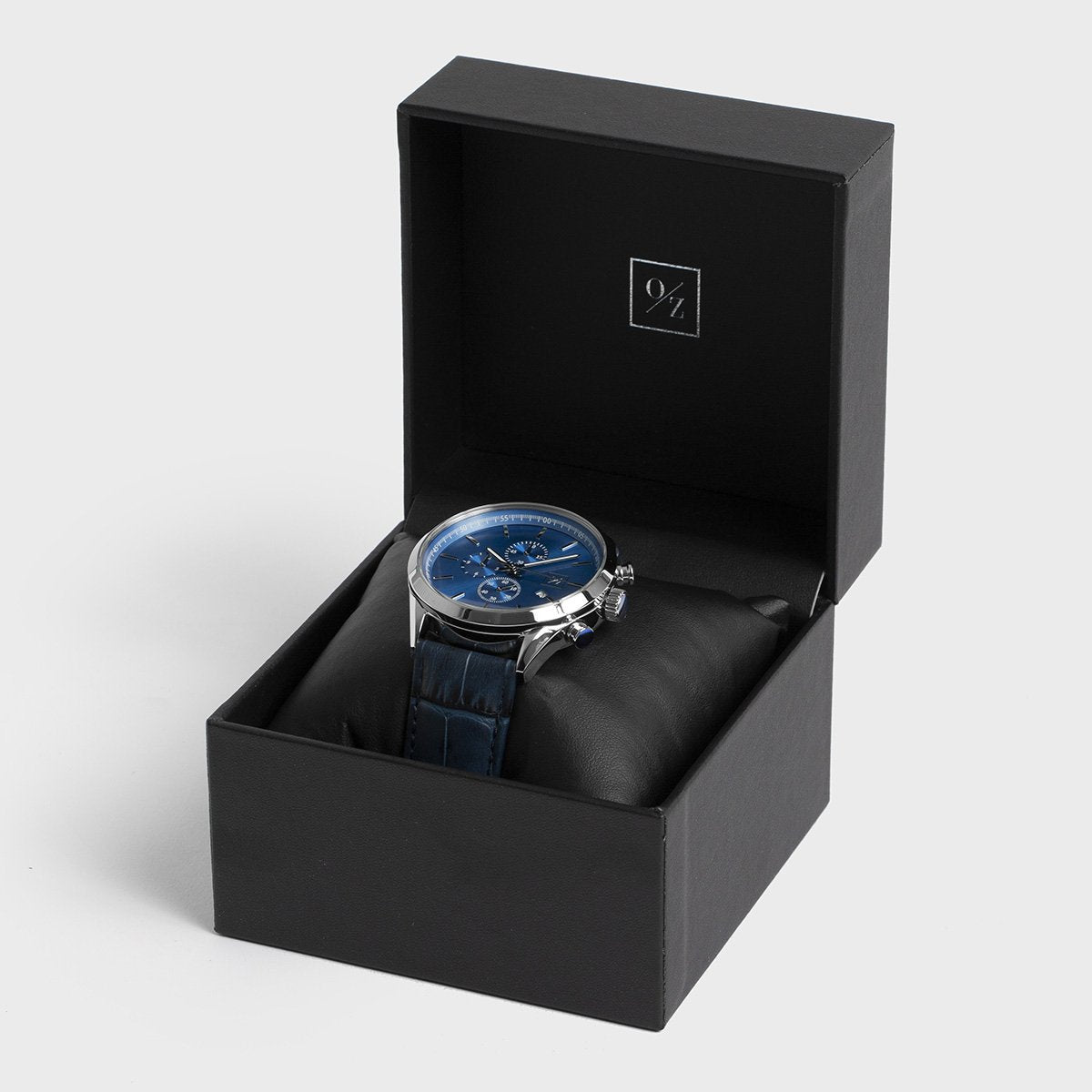 Men's Luxury Chronograph Watch Brown Leather Strap
