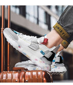 Mens Luxury Sneakers Casual Sports Trainer Race White Shoes Fashion Running Modern Sneakers Autumn Breathable Trendy Mens Walking Casual Sneakers