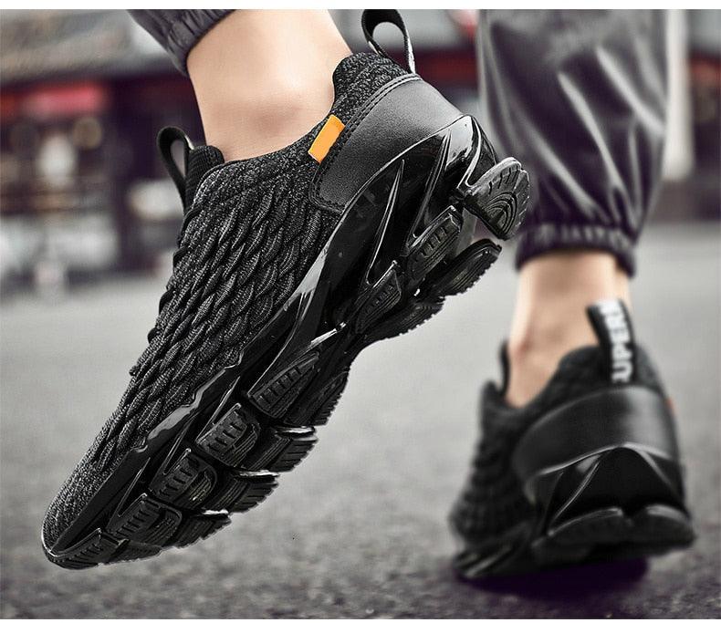Mens Modern Sneakers Breathable Running Shoes Outdoor Sport Casual Couples Gym Mens Lightweight Unique Design Bottom Breathable Tennis Sport Sneakers Stevvex