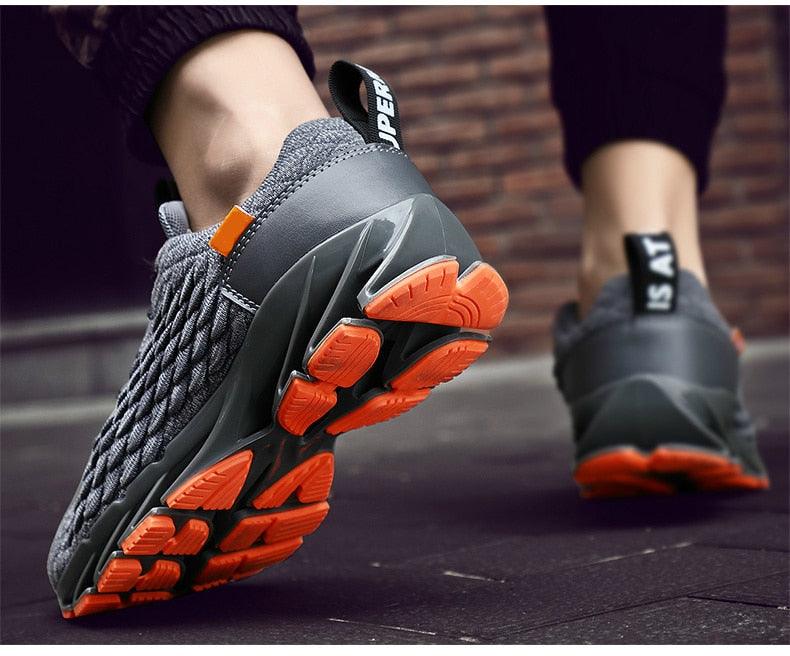 Mens Modern Sneakers Breathable Running Shoes Outdoor Sport Casual Couples Gym Mens Lightweight Unique Design Bottom Breathable Tennis Sport Sneakers Stevvex
