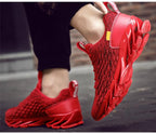 Mens Modern Sneakers Breathable Running Shoes Outdoor Sport Casual Couples Gym Mens Lightweight Unique Design Bottom Breathable Tennis Sport Sneakers Stevvex