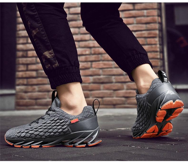 Mens Modern Sneakers Breathable Running Shoes Outdoor Sport Casual Couples Gym Mens Lightweight Unique Design Bottom Breathable Tennis Sport Sneakers Stevvex