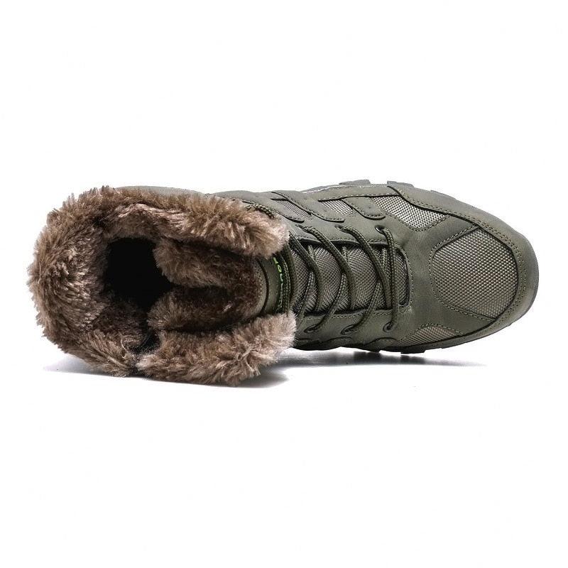 Mens Outdoor Sports Hiking Boots Wear Resisting Work Shoes Footwear Mountain Sport Mid-Cut Black Hiking Boots Outdoor Mountaineering Outdoor Winter Shoes Stevvex