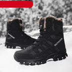 Mens Outdoor Sports Hiking Boots Wear Resisting Work Shoes Footwear Mountain Sport Mid-Cut Black Hiking Boots Outdoor Mountaineering Outdoor Winter Shoes Stevvex