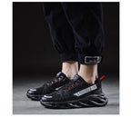 Mens Running Autumn New Leather Sneakers High Quality Outdoor Light Comfortable Sport Athletic Sneakers Lace Up Walking Breathable Ultra Lightweight Sport Casual Sneakers Stevvex