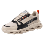 Mens Running Autumn New Leather Sneakers High Quality Outdoor Light Comfortable Sport Athletic Sneakers Lace Up Walking Breathable Ultra Lightweight Sport Casual Sneakers Stevvex