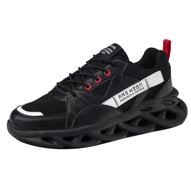 Mens Running Autumn New Leather Sneakers High Quality Outdoor Light Comfortable Sport Athletic Sneakers Lace Up Walking Breathable Ultra Lightweight Sport Casual Sneakers Stevvex