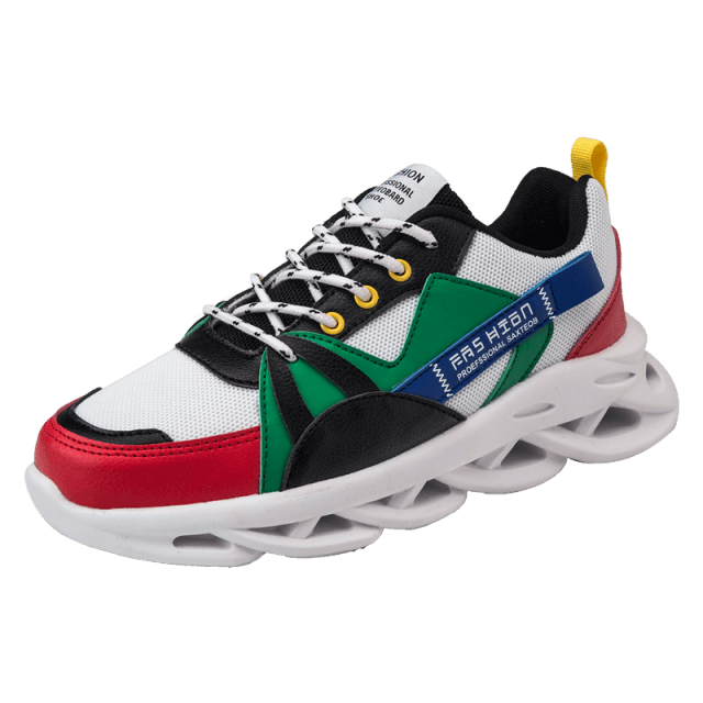Mens Running Autumn New Leather Sneakers High Quality Outdoor Light Comfortable Sport Athletic Sneakers Lace Up Walking Breathable Ultra Lightweight Sport Casual Sneakers Stevvex