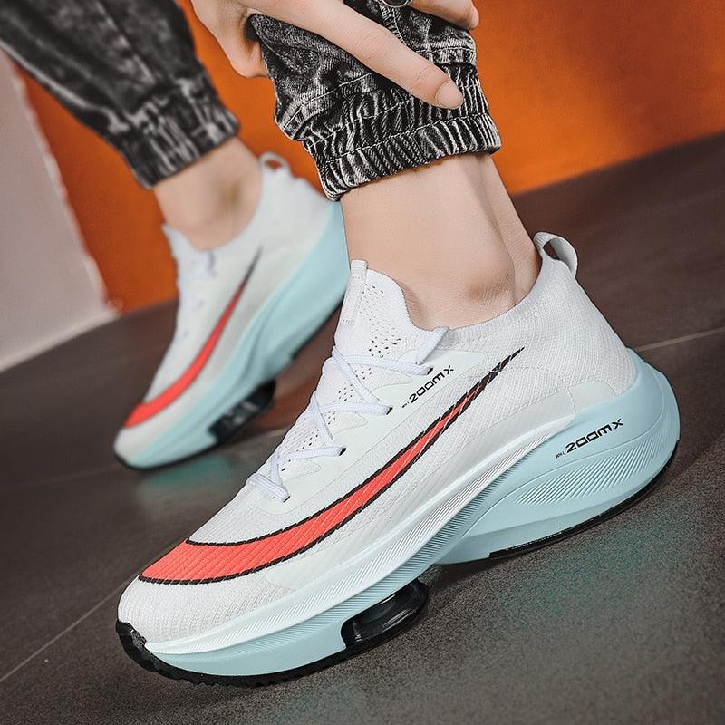 Mens Running Breathable Air Cushion Sneakers Light Jogging Men Casual Sports Outdoor Non-Slip Sneakers Athletic Casual Sports Tennis Road Sneakers For Walking Gym Jogging Training Fitness Stevvex