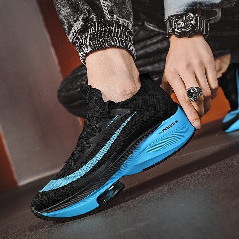 Mens Running Breathable Air Cushion Sneakers Light Jogging Men Casual Sports Outdoor Non-Slip Sneakers Athletic Casual Sports Tennis Road Sneakers For Walking Gym Jogging Training Fitness Stevvex