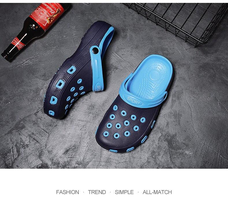 Mens Sandals Durable Daily Wear Dual-Use Summer Hole Shoes Clogs Classic Shoes Garden Clogs Sports Sandals Outdoor Indoor Mens Durable Slippers Stevvex