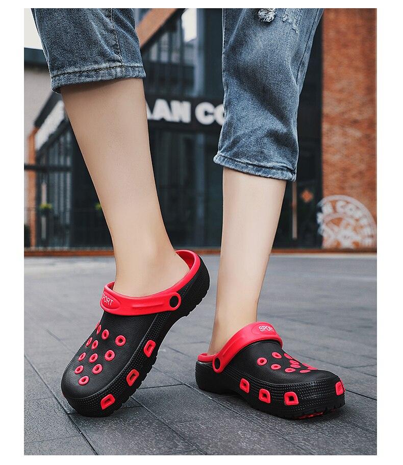 Mens Sandals Durable Daily Wear Dual-Use Summer Hole Shoes Clogs Classic Shoes Garden Clogs Sports Sandals Outdoor Indoor Mens Durable Slippers Stevvex