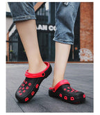 Mens Sandals Durable Daily Wear Dual-Use Summer Hole Shoes Clogs Classic Shoes Garden Clogs Sports Sandals Outdoor Indoor Mens Durable Slippers Stevvex
