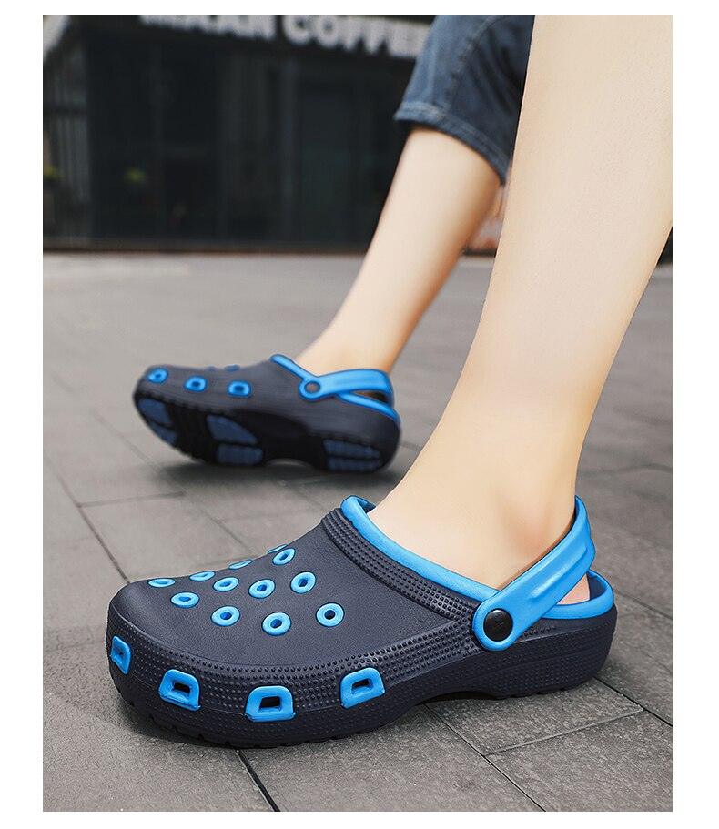 Mens Sandals Durable Daily Wear Dual-Use Summer Hole Shoes Clogs Classic Shoes Garden Clogs Sports Sandals Outdoor Indoor Mens Durable Slippers Stevvex