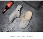 Mens Sandals Durable Daily Wear Dual-Use Summer Hole Shoes Clogs Classic Shoes Garden Clogs Sports Sandals Outdoor Indoor Mens Durable Slippers Stevvex