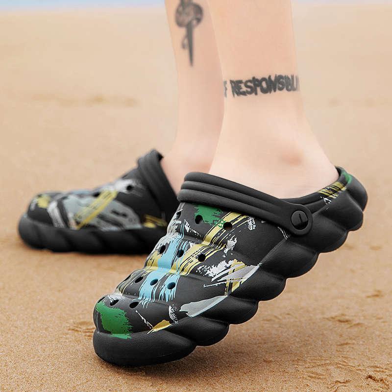 Mens Slippers Summer Flip Flops Sandals Fitness Fashion Garden Clogs Classic Mules Anti-Skid Rubber Sole Slip On Summer Mens Clogs Stevvex