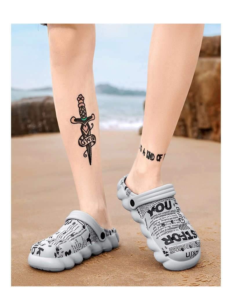 Mens Slippers Summer Flip Flops Sandals Fitness Fashion Garden Clogs Classic Mules Anti-Skid Rubber Sole Slip On Summer Mens Clogs Stevvex