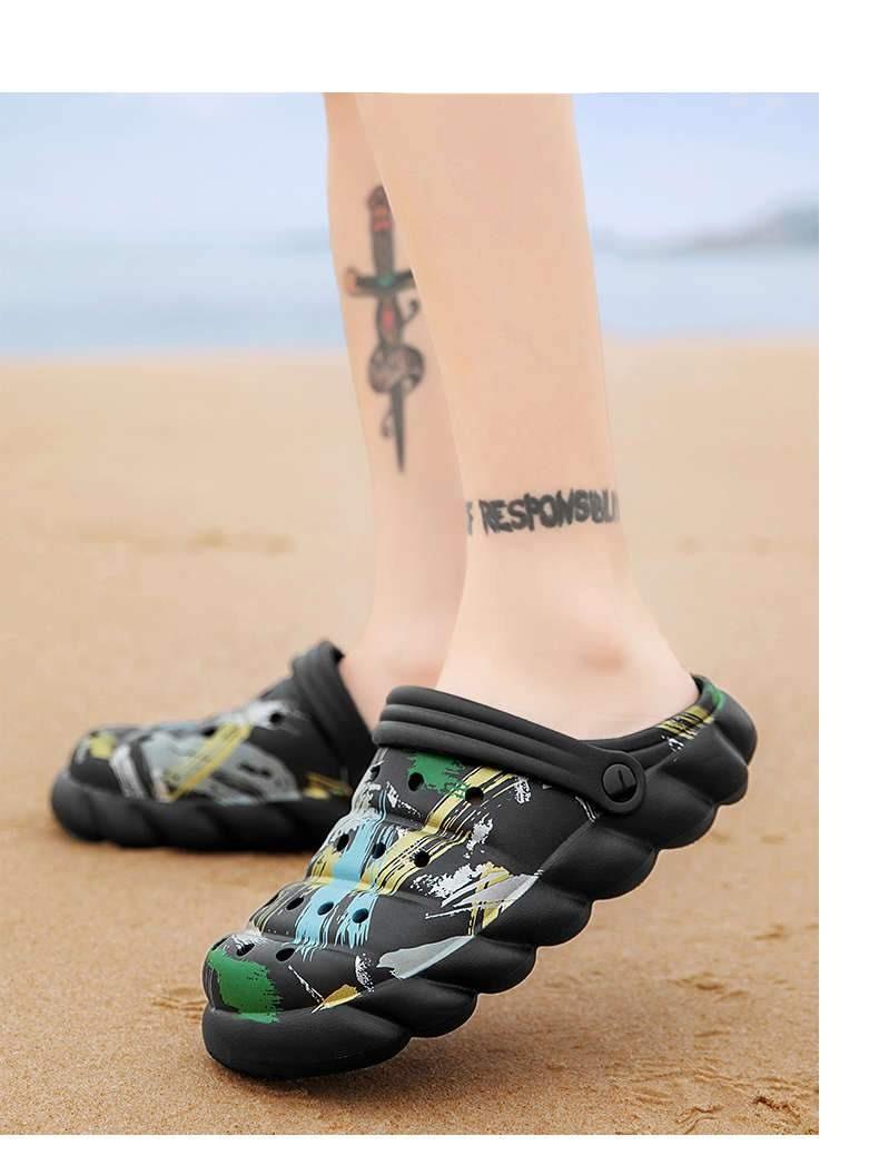 Mens Slippers Summer Flip Flops Sandals Fitness Fashion Garden Clogs Classic Mules Anti-Skid Rubber Sole Slip On Summer Mens Clogs Stevvex
