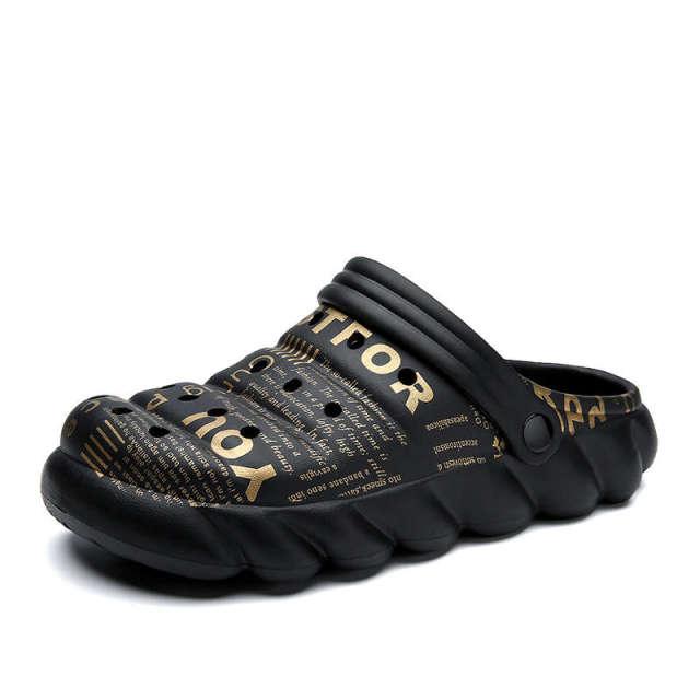 Mens Slippers Summer Flip Flops Sandals Fitness Fashion Garden Clogs Classic Mules Anti-Skid Rubber Sole Slip On Summer Mens Clogs Stevvex