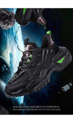 Mens Strong Casual Fashion Chunky Sneakers Height Increasing Spring Thick Sole Footwear Fashion High Quality Sneakers Slip on Walking Shoes High Top Casual Shoes For Men