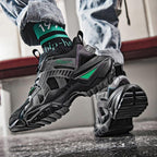 Mens Strong Casual Fashion Chunky Sneakers Height Increasing Spring Thick Sole Footwear Fashion High Quality Sneakers Slip on Walking Shoes High Top Casual Shoes For Men