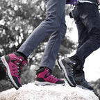 Mens Winter Snow Boots Waterproof Leather Super Warm Men's Boots Outdoor Hiking Boots Ankle Snow Hiking Boots Warm Water Resistant Non Slip Soft Lined Design Stevvex
