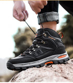 Mens Winter Snow Boots Waterproof Leather Super Warm Men's Boots Outdoor Hiking Boots Ankle Snow Hiking Boots Warm Water Resistant Non Slip Soft Lined Design Stevvex