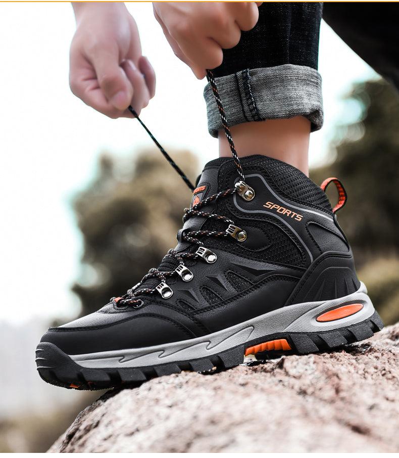 Mens Winter Snow Boots Waterproof Leather Super Warm Men's Boots Outdoor Hiking Boots Ankle Snow Hiking Boots Warm Water Resistant Non Slip Soft Lined Design Stevvex