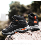 Mens Winter Snow Boots Waterproof Leather Super Warm Men's Boots Outdoor Hiking Boots Ankle Snow Hiking Boots Warm Water Resistant Non Slip Soft Lined Design Stevvex