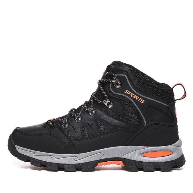Mens Winter Snow Boots Waterproof Leather Super Warm Men's Boots Outdoor Hiking Boots Ankle Snow Hiking Boots Warm Water Resistant Non Slip Soft Lined Design Stevvex