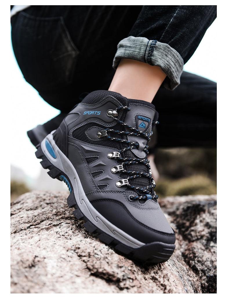 Mens Winter Snow Boots Waterproof Leather Super Warm Men's Boots Outdoor Hiking Boots Ankle Snow Hiking Boots Warm Water Resistant Non Slip Soft Lined Design Stevvex