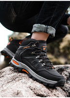 Mens Winter Snow Boots Waterproof Leather Super Warm Men's Boots Outdoor Hiking Boots Ankle Snow Hiking Boots Warm Water Resistant Non Slip Soft Lined Design Stevvex