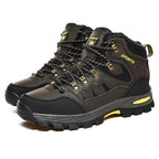 Mens Winter Snow Boots Waterproof Leather Super Warm Men's Boots Outdoor Hiking Boots Ankle Snow Hiking Boots Warm Water Resistant Non Slip Soft Lined Design Stevvex