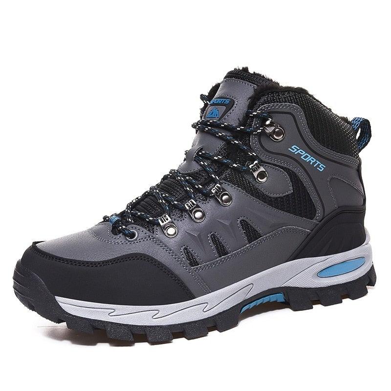 Mens Winter Snow Boots Waterproof Leather Super Warm Men's Boots Outdoor Hiking Boots Ankle Snow Hiking Boots Warm Water Resistant Non Slip Soft Lined Design Stevvex