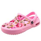 Mens Womens Sandals Hole Shoes Rubber Clogs Couple Garden Shoes Color Printing Air Cushion Beach Sandals Unisex Garden Clogs Lightweight Slip On Women Men Beach Sandals Water Shoes