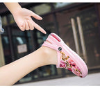 Mens Womens Sandals Hole Shoes Rubber Clogs Couple Garden Shoes Color Printing Air Cushion Beach Sandals Unisex Garden Clogs Lightweight Slip On Women Men Beach Sandals Water Shoes