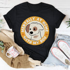 Mentally At Home With My Dog Tee Peachy Sunday