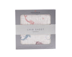 Mermaid Bamboo Muslin Crib Sheet Ultra Soft Breathable