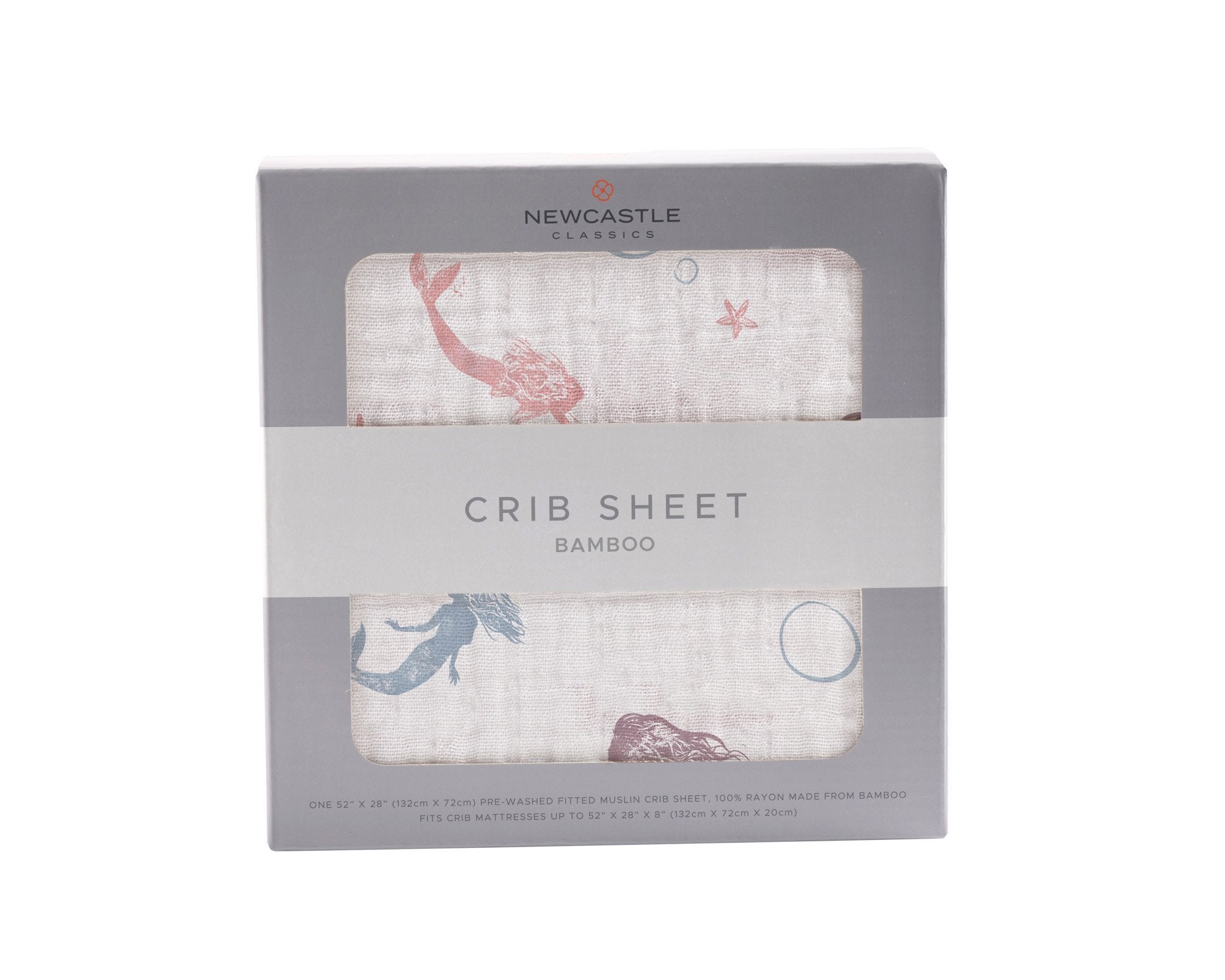 Mermaid Bamboo Muslin Crib Sheet Ultra Soft Breathable