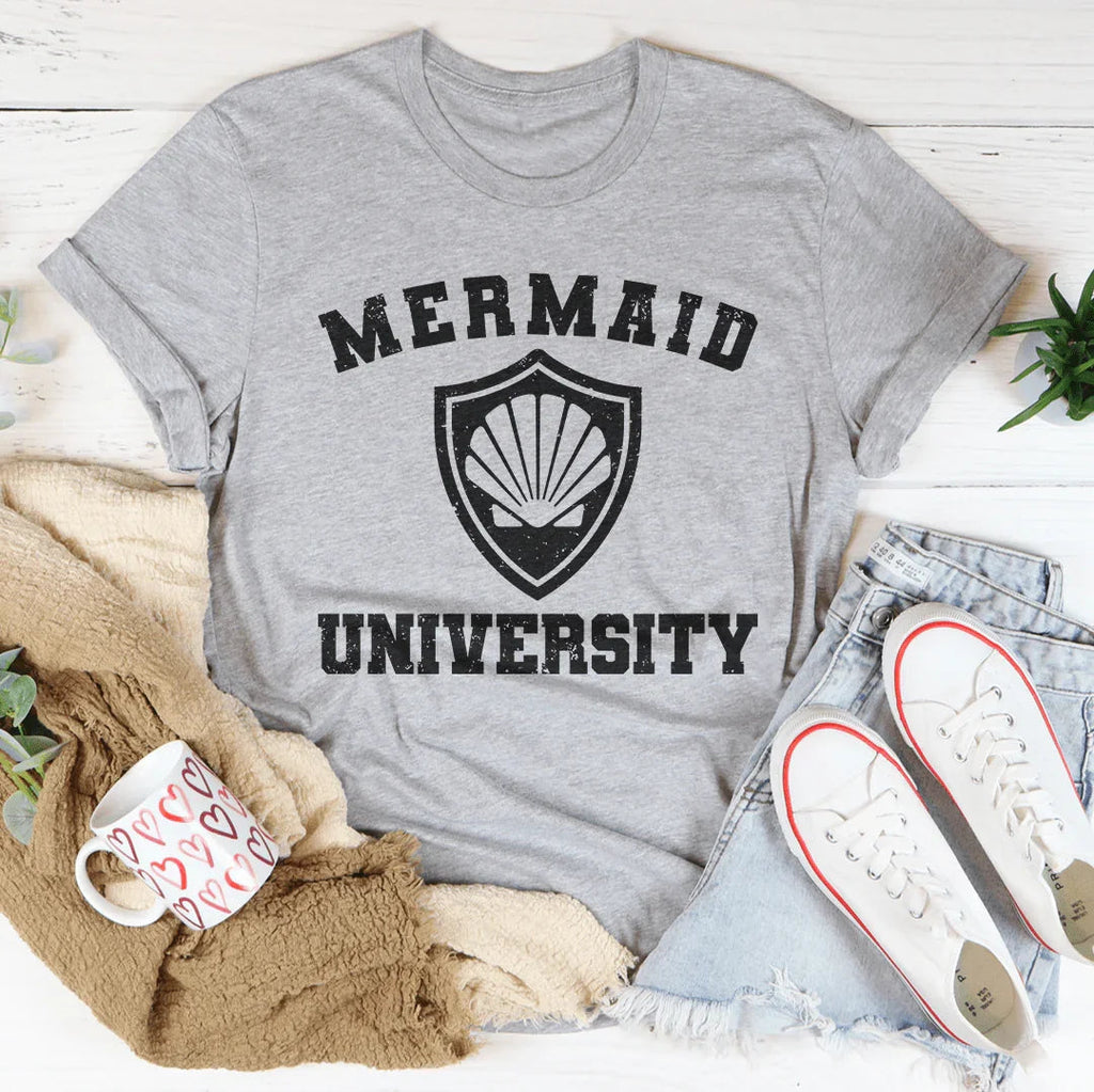 Mermaid University Tee Peachy Sunday