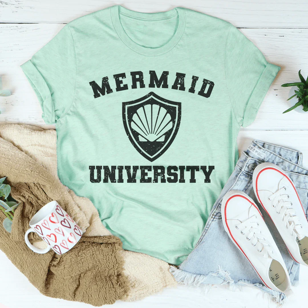 Mermaid University Tee Peachy Sunday